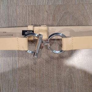 BCBG Adjustable Cream Colored Belt Size XS/S